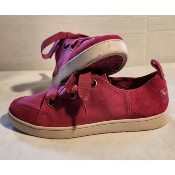 Koolaburra By UGG Red Casual Sneakers Size 4 W/ Ribbon Laces Womens Comfortable - Picture 4 of 4